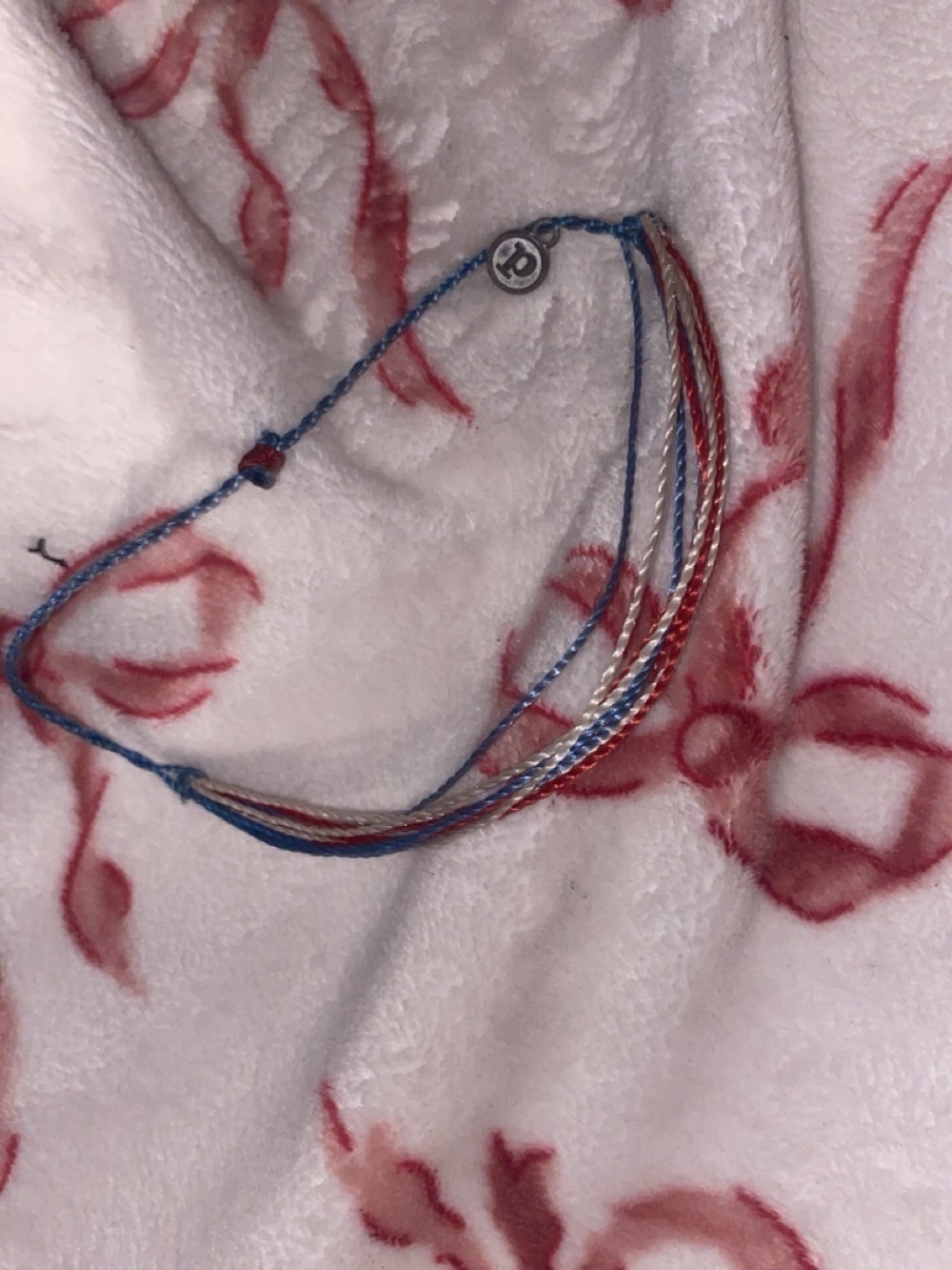 Peravida, red, white and blue bracelet